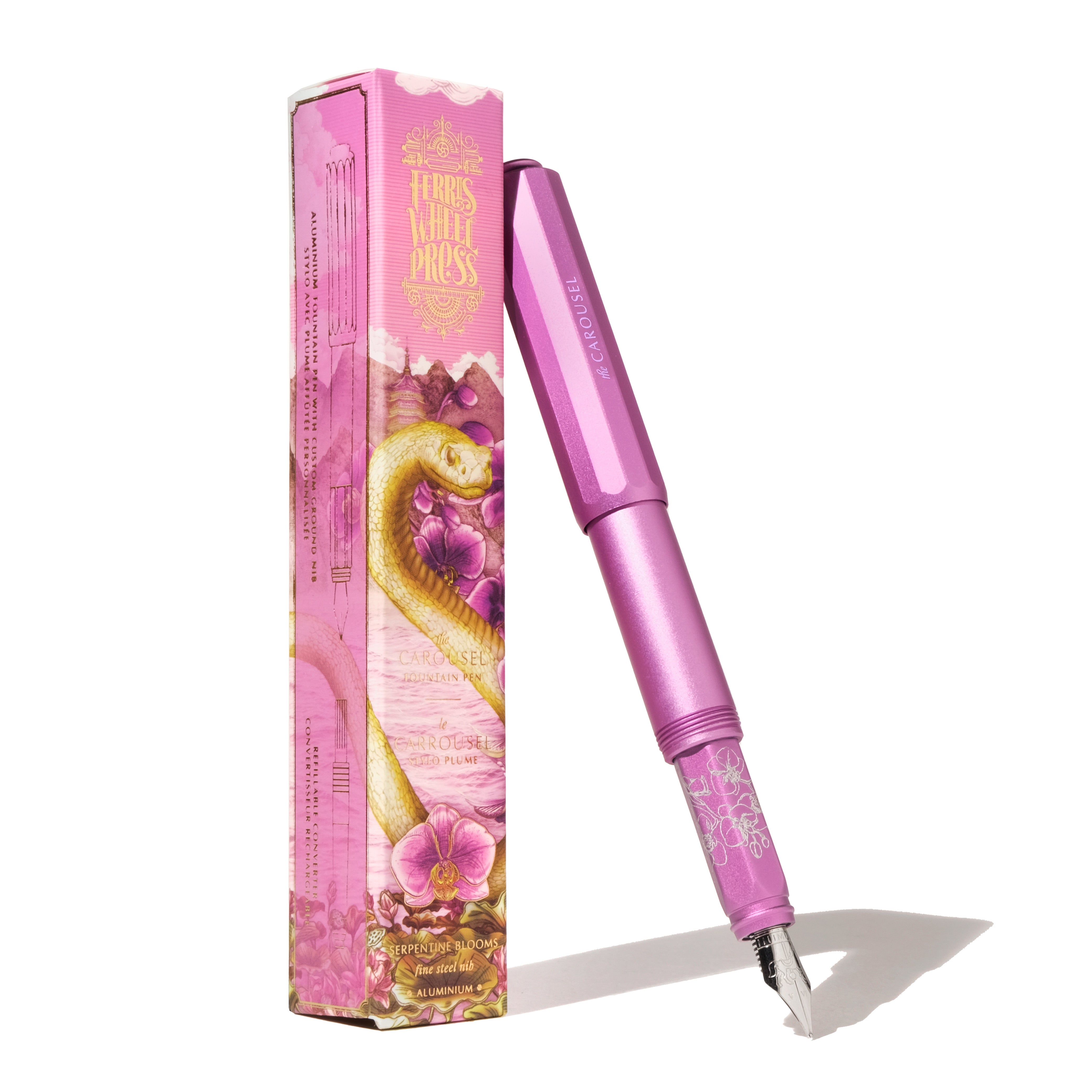 Fête Chinoise | Aluminum Carousel Fountain Pen - Serpentine Blooms