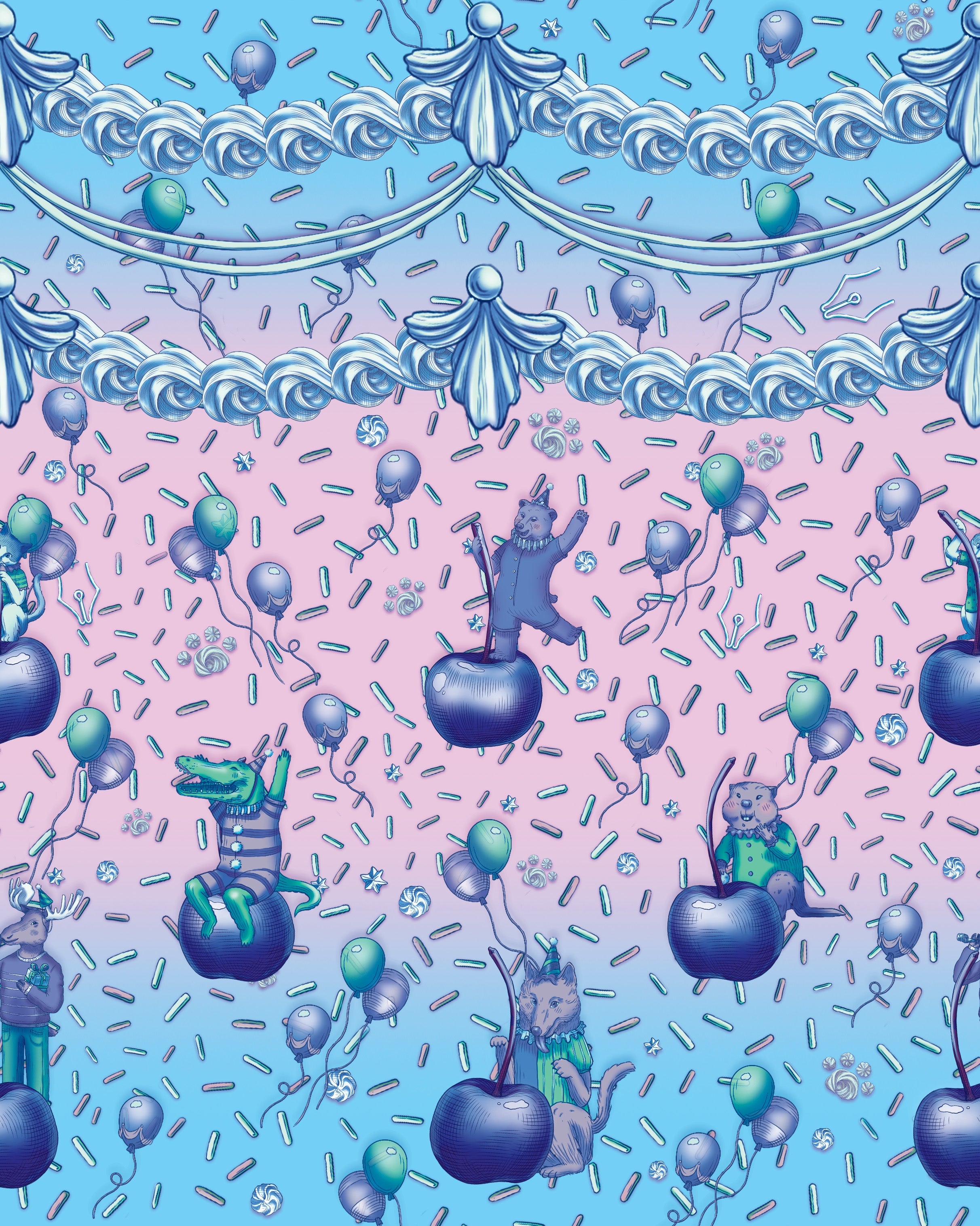 Gift Wrapping Paper - Blue Revelry