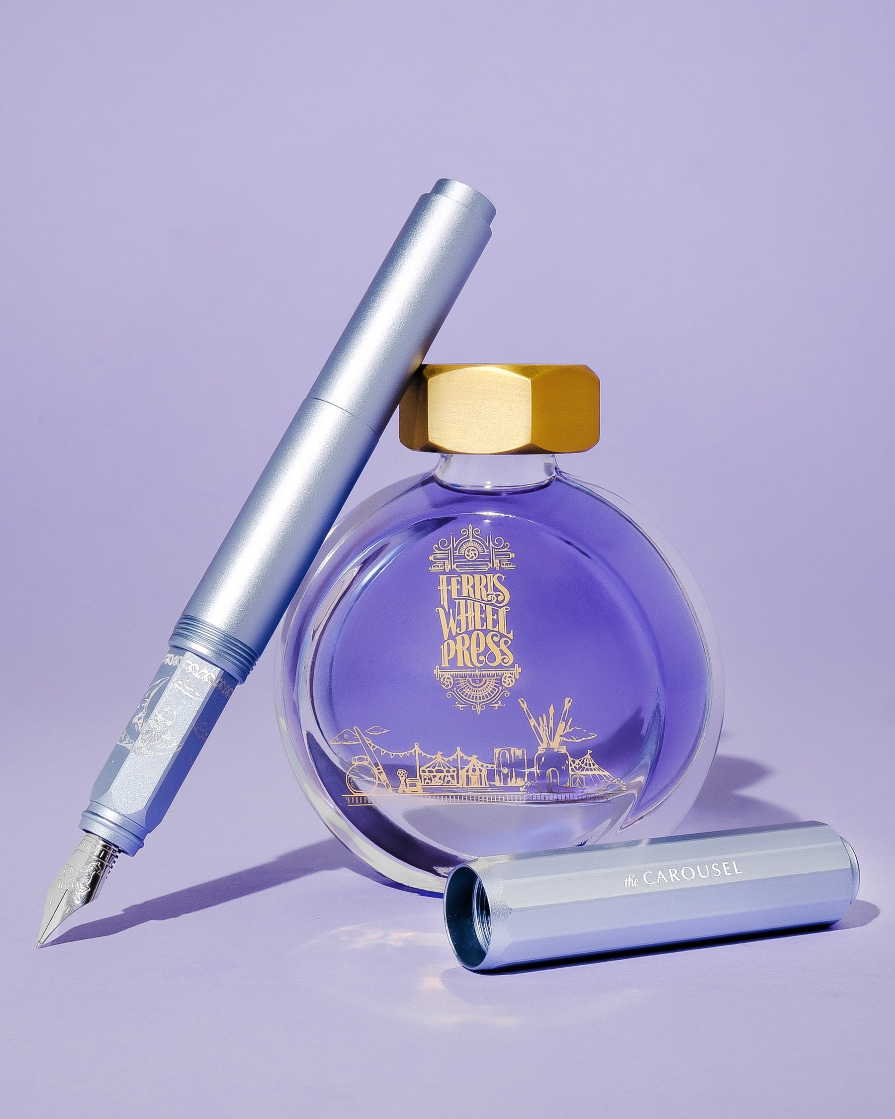 Aluminum Carousel Fountain Pen - Harlequin Dream