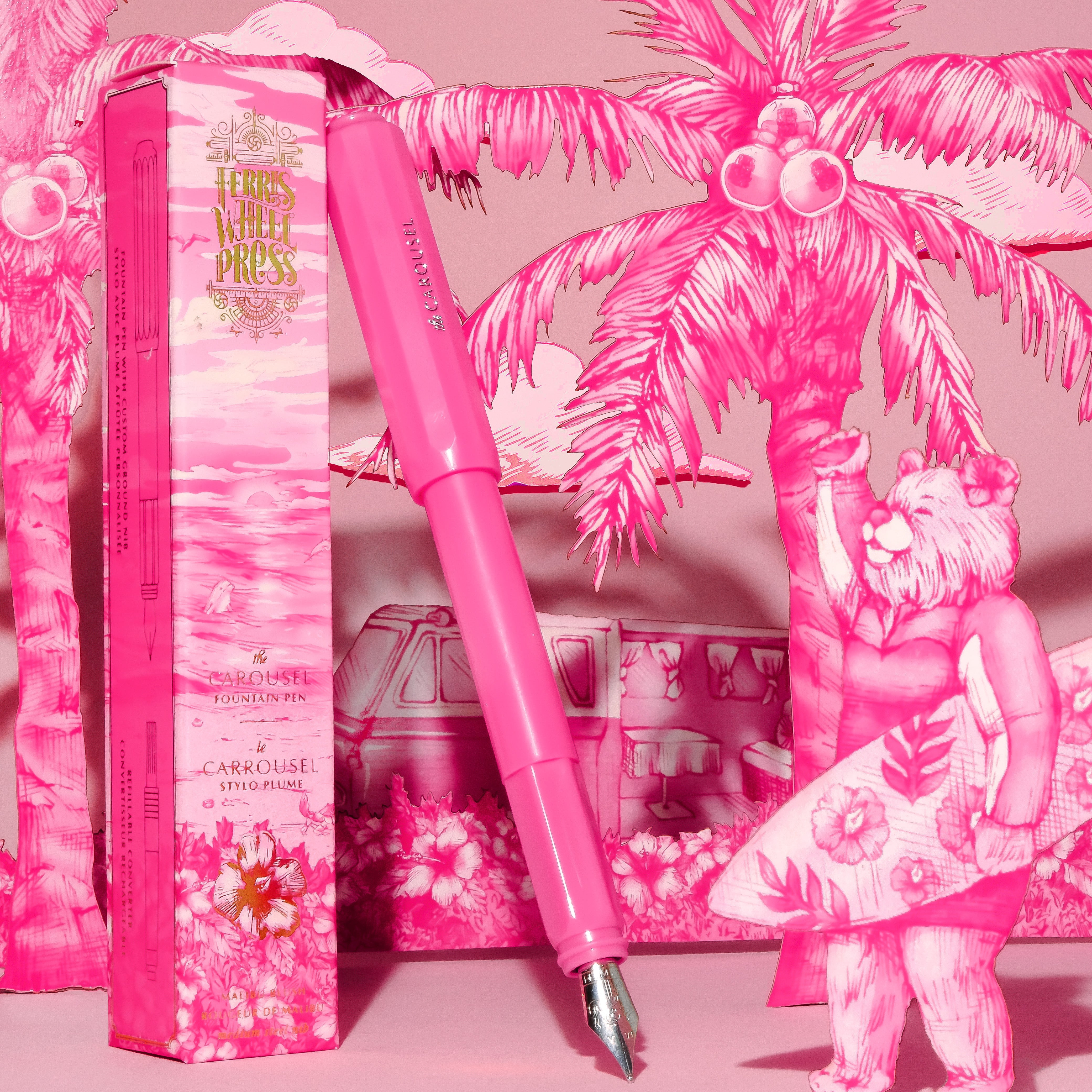 The Carousel Fountain Pen - Malibu Blush